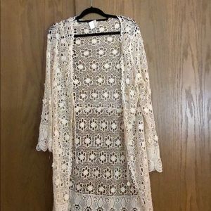 brandy melville boho lace cardigan